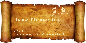 Fidesz Mirandolina névjegykártya